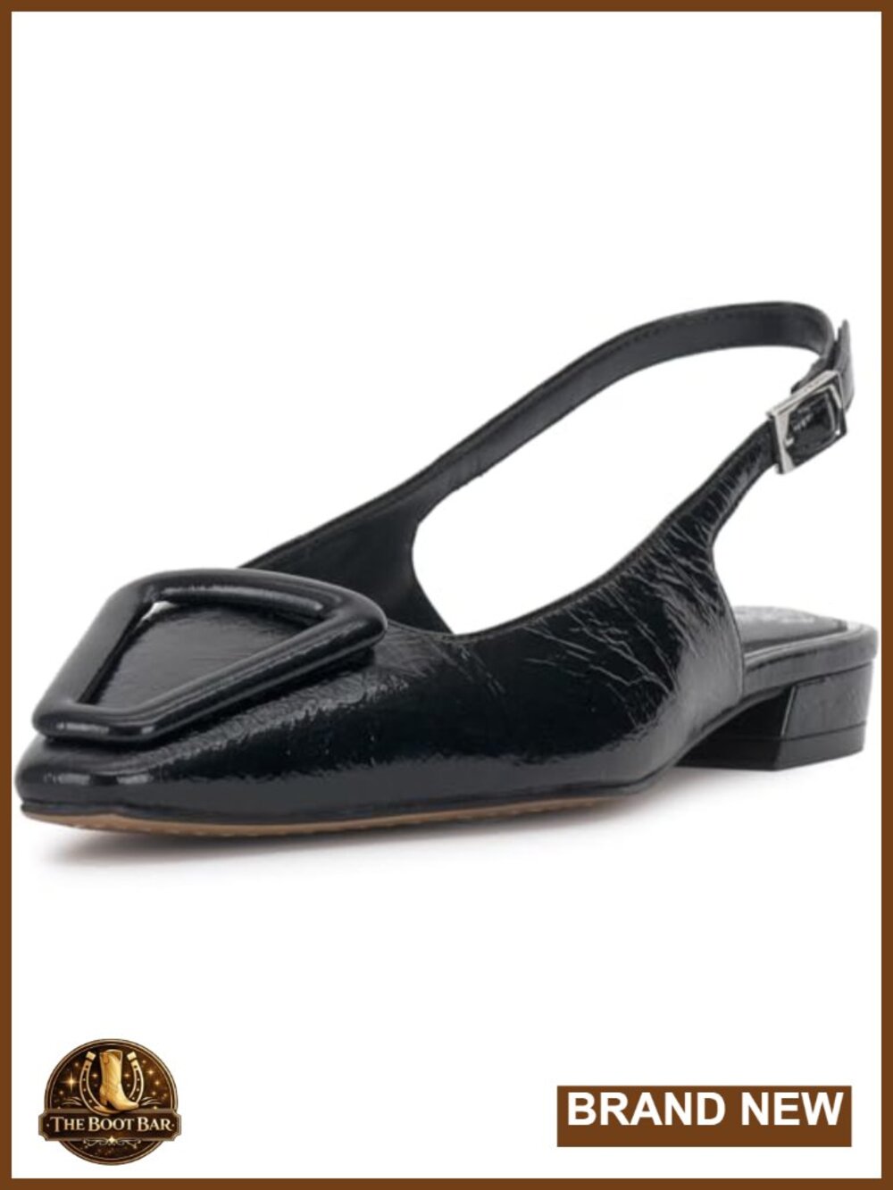 Vince Camuto Savy Leather Slingback Mule Flats Women's Snip Toe - Picture 1 of 6